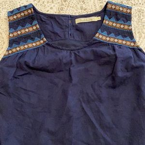 Women’s Sm navy blue embroidered tunic dress